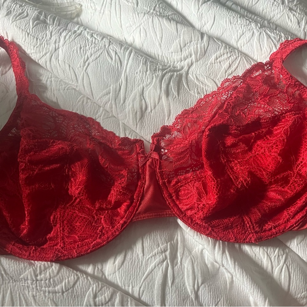Bali red lace bra